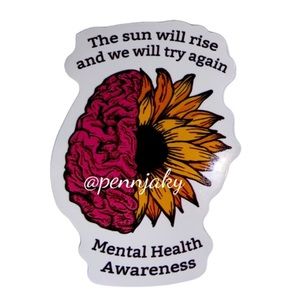 𝅺🌻2 for $9 or 4 for $15🌻 Yellow Sunflower 🌻 Mental Health Awareness decal